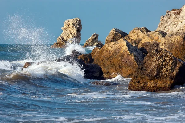 Blue sea storming — Stock Photo, Image