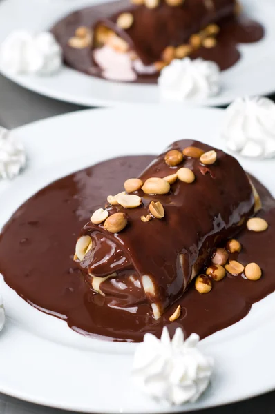 Chocolade pannenkoeken — Stockfoto