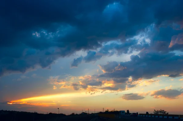 Zachód słońca colofrul — Zdjęcie stockowe