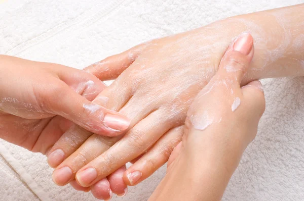 Peeling or moisturizing procedure — Stock Photo, Image