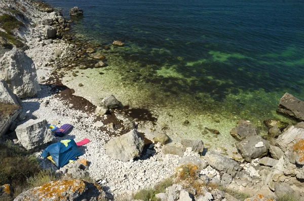 Zelte an der Küste — Stockfoto