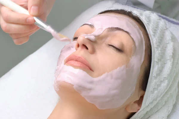 Beauty salon series, facial mask — Stock Photo, Image