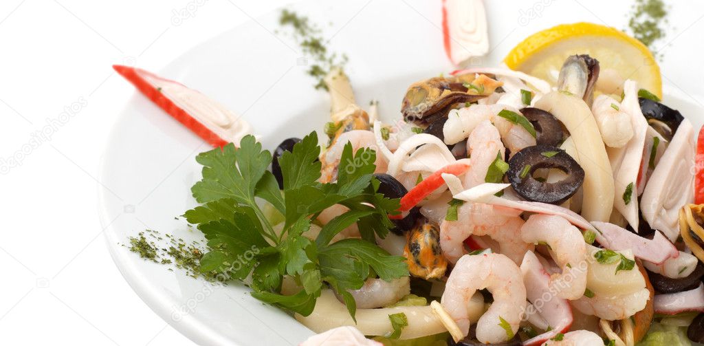 Shrimp and mussel salad