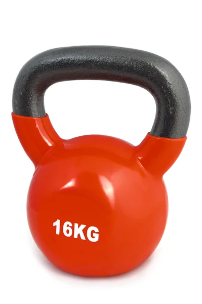 Red 16 kg lifting weight — Stock Photo, Image