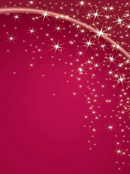 Jultema med stjärnor på en rosa bakgrund — Stock vektor