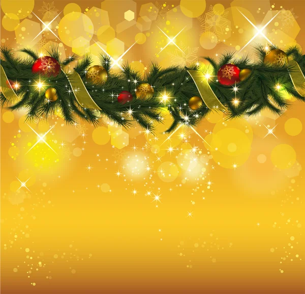 Fond de Noël avec guirlande. — Image vectorielle