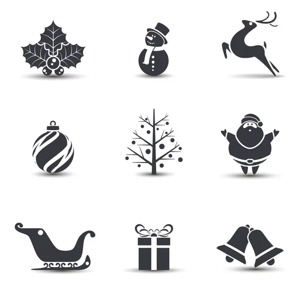 Vector Christmas icons. — Stock Vector