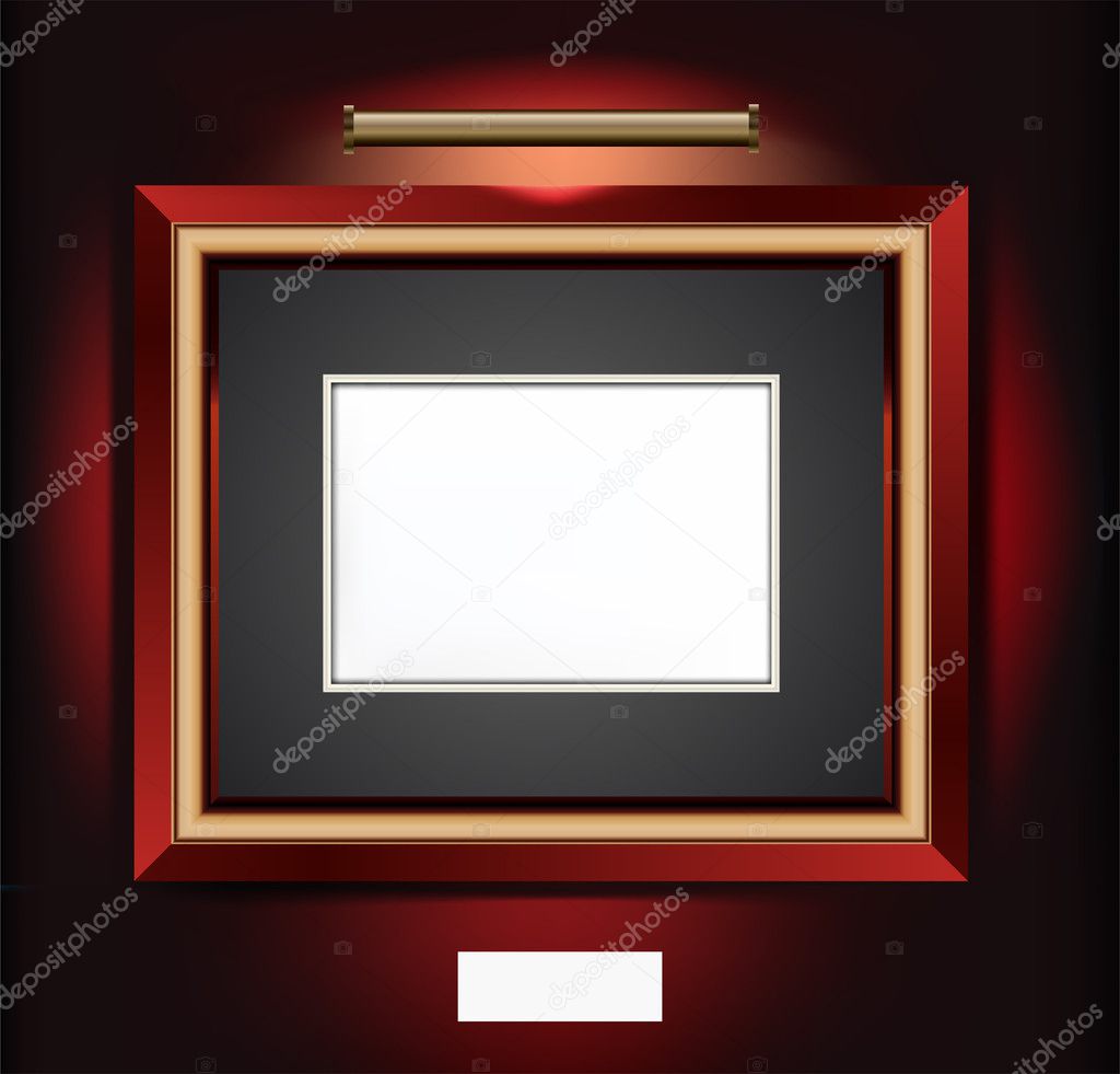 Vector Illustration of frame for artwork.