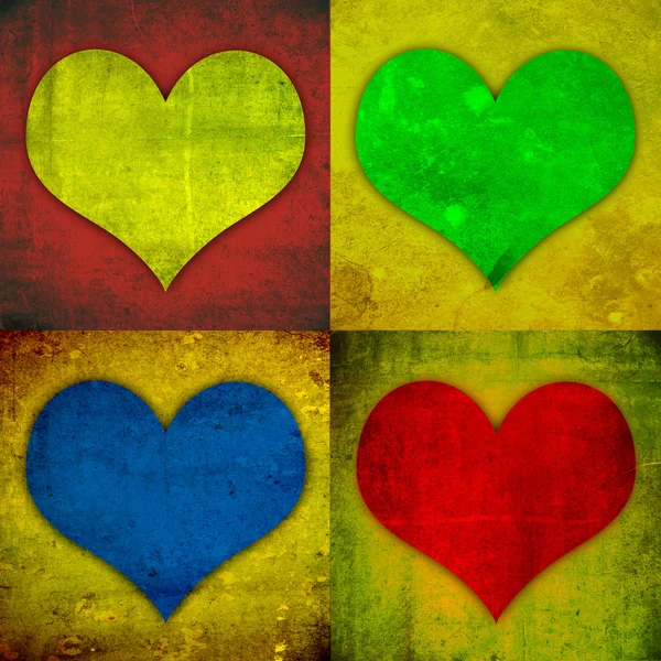 Grunge hearts — Stock Photo, Image
