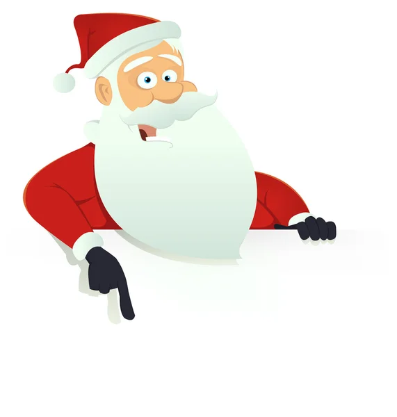 Papai Noel sinal em branco — Vetor de Stock