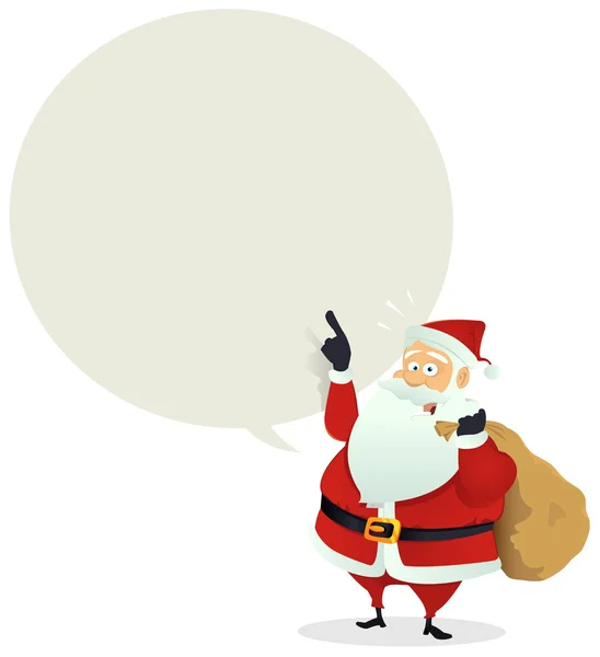 Livraison du Père Noël - Message de bulle de discours — Image vectorielle