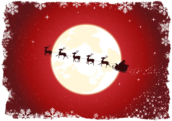 Grunge Santa Contexte — Image vectorielle