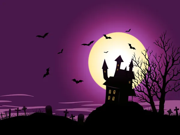 Cartoni animati halloween sfondo — Vettoriale Stock