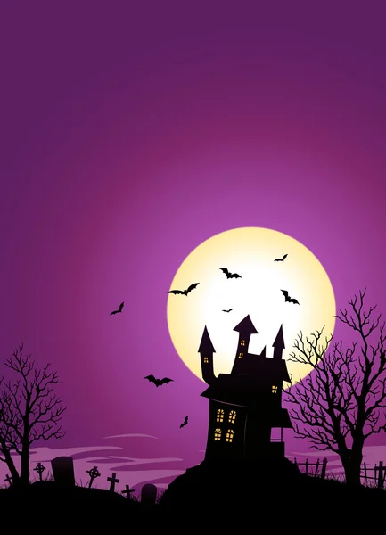 Halloween kasteel — Stockvector