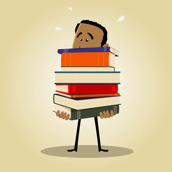 Meşgul kütüphaneci — Stok Vektör