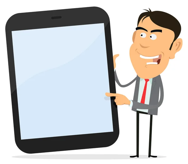 Businessman Showing Tablet PC — Stock Vector