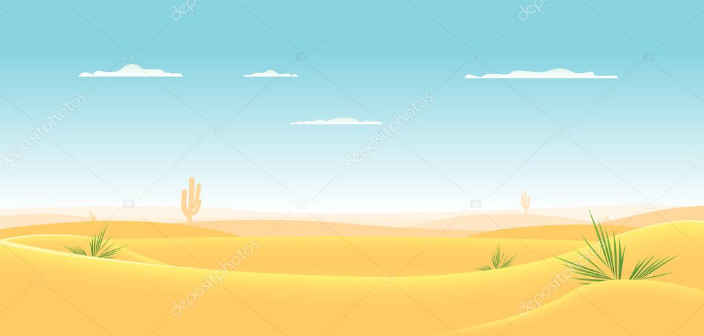 砂漠ストックベクター ロイヤリティフリー砂漠イラスト Depositphotos