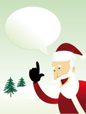 Message from Santa Claus clipart