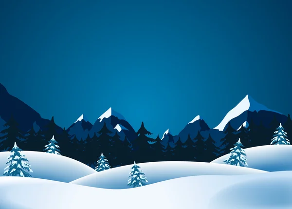 冬の風景 — ストックベクタ
