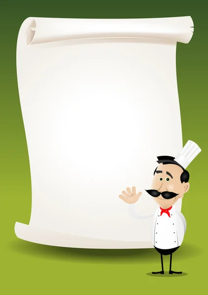 厨师餐厅海报菜单背景 — 图库矢量图片