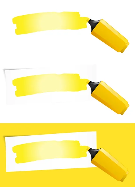 Yellow Felt Tip Pen — Stock Vector