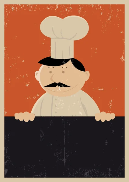 Постер меню шеф-кухаря гранж — стоковий вектор