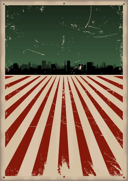 グランジのアメリカのポスター — ストックベクタ