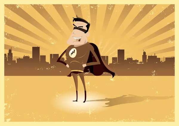 Super héros rétro vintage - Homme — Image vectorielle