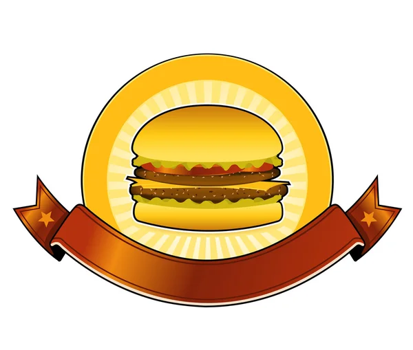 ハンバーガー レストラン バナー — ストックベクタ