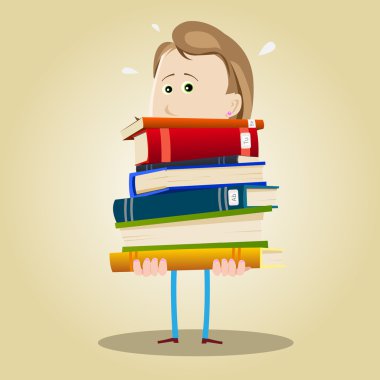 Busy Librarian Woman clipart