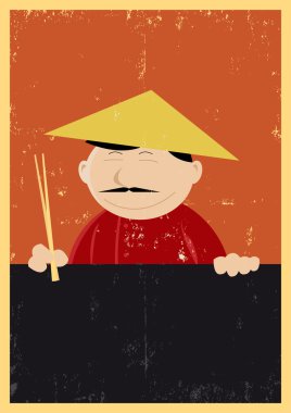 Grunge Chinese Cook Menu clipart