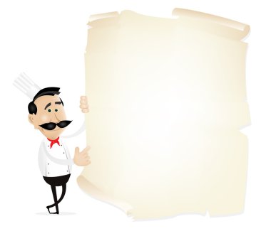 List Menu On A Parchment clipart