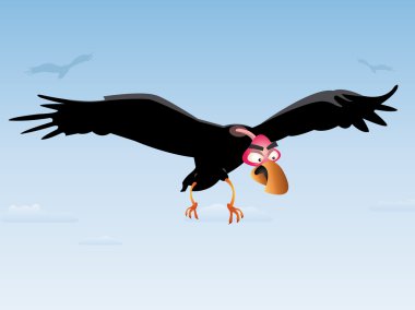 Flying Vulture clipart