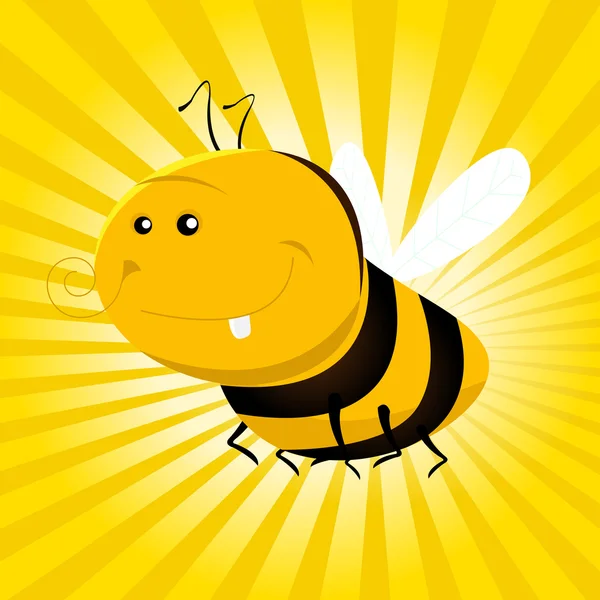 漫画面白い蜂 — ストックベクタ