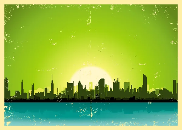 Paysage urbain de Grunge — Image vectorielle