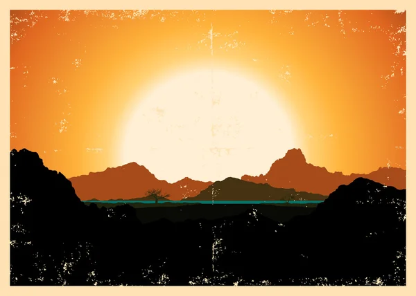 Góry ilustracja krajobraz plakat — Wektor stockowy