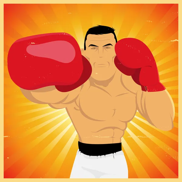 Right Arm Counterpunch And Knockout ! — Stock Vector