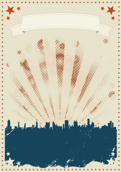 Grunge vierde van juli poster — Stockvector