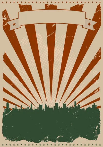 クールなヴィンテージのアメリカのポスター — ストックベクタ