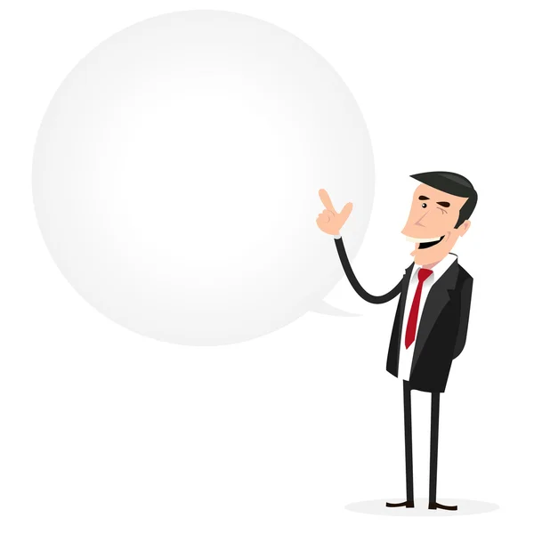 Пузырь речи бизнесмена — стоковый вектор