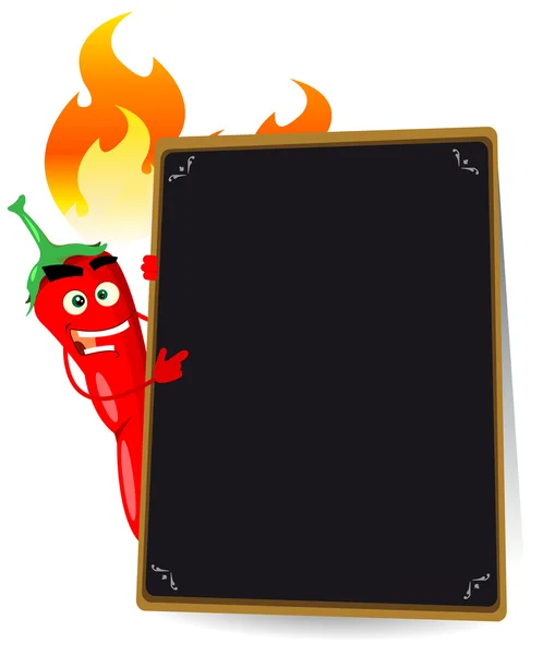 Kreslený horké koření menu — Stockový vektor