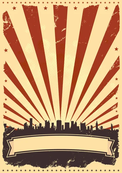 Brochure américaine Grunge — Image vectorielle