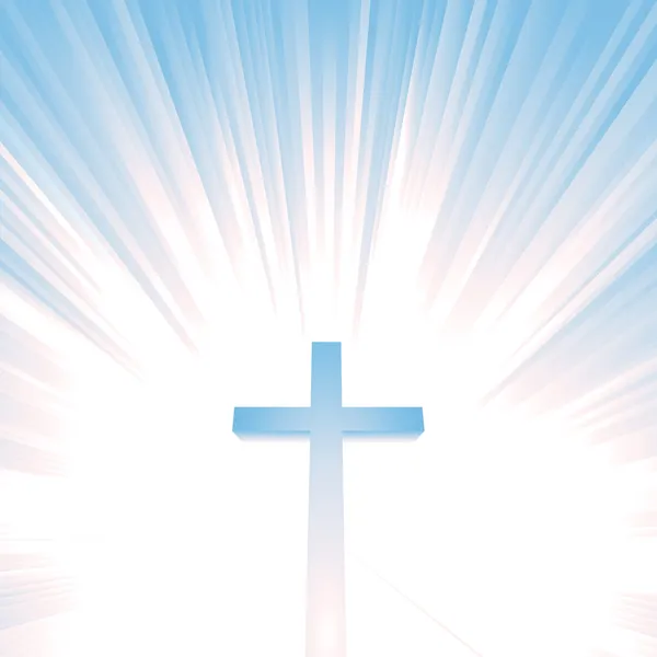 Ciel Croix chrétienne — Image vectorielle