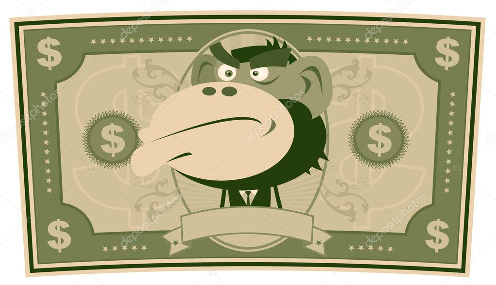 Funny Money - Cartoon US Dollar