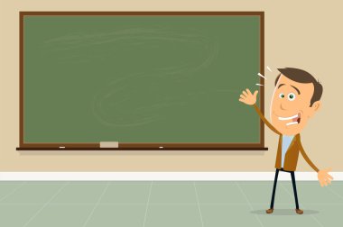 Express Yourself ! - Teacher Showing Blackboard Sign clipart