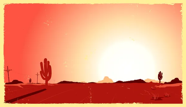 Δυτική ζέστη της ερήμου — Διανυσματικό Αρχείο