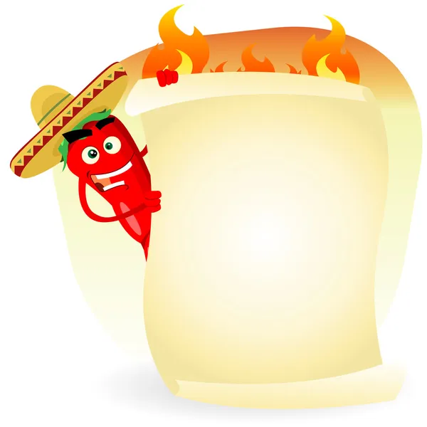 Μεξικάνικο φαγητό εστιατόριο μπαχαρικό banner — Διανυσματικό Αρχείο