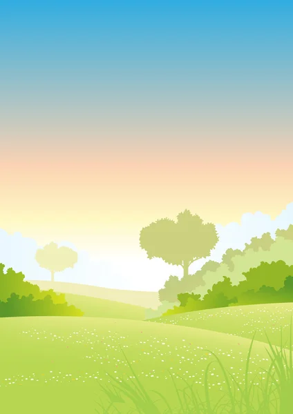 Affiche Saisons du matin été ou printemps — Image vectorielle