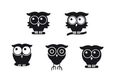 Graphic owls clipart