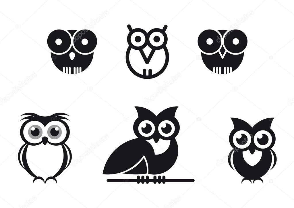 Graphic designed owls